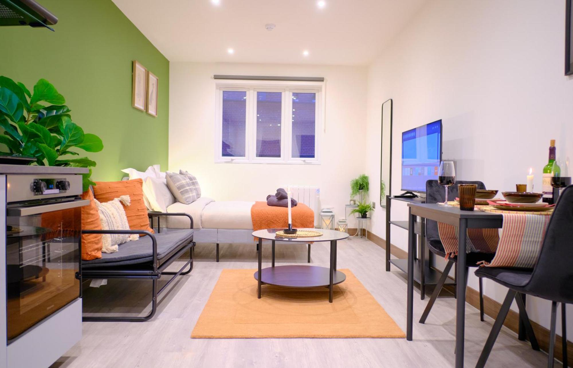 Goldersgreen Apartments By Sleepy London Rum bild